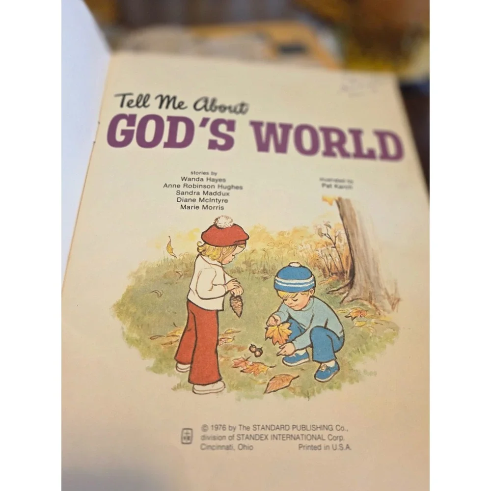 vintage Set Of Two Kids Sunday School Teaching Book And Story Tell Me About God